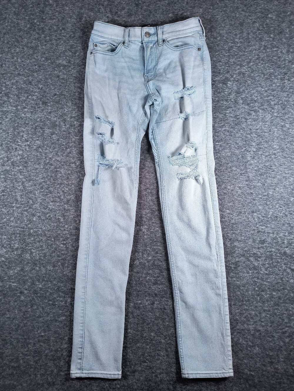 Hollister distressed stacked skinny jeans, women's W28/L30